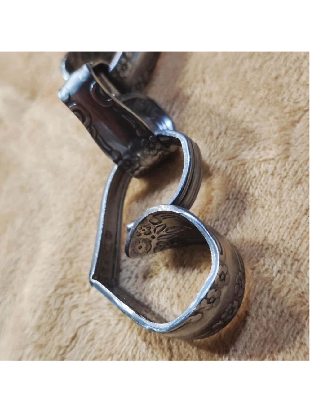 Triple heart Keychain Silverwear Accessory Handmade